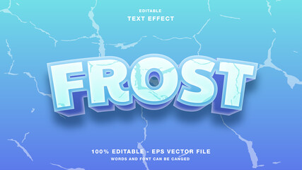 Frost 3D Editable Text Effect