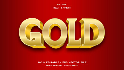 Gold 3D Editable Text Effect