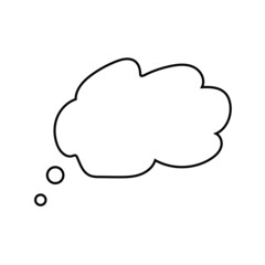 icon for web design dialog box, window of thoughts