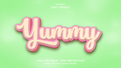 Yummy Editable Text Effect