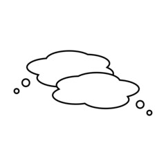 icon for web design dialog box, window of thoughts