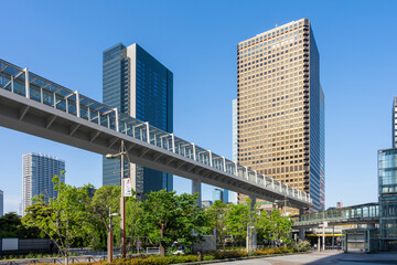 Obraz na płótnie Canvas 浜松町駅前の風景
