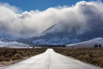 Foto op Canvas Road in winter mountains © Galyna Andrushko