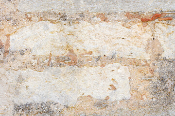Old brick wall texture pattern. Vintage cement background material