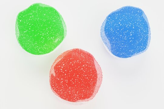 Realistic 3D Render of Gumdrops
