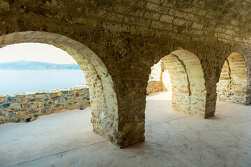 Cityscape at Monemvasia, architecture detail, Peloponnese, Greece