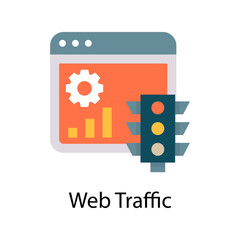 Web Traffic vector Flat Icon Design illustration. Web And Mobile Application Symbol on White background EPS 10 File