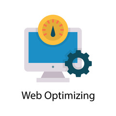 Web Optimizing vector Flat Icon Design illustration. Web And Mobile Application Symbol on White background EPS 10 File