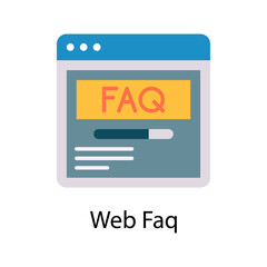 Web Faq vector Flat Icon Design illustration. Web And Mobile Application Symbol on White background EPS 10 File