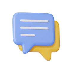 3d chat bubble icon vector illustration. stylze dialogue symbol Background isolated