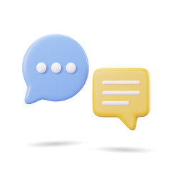 3d chat bubble icon vector illustration. stylze dialogue symbol Background isolated