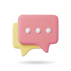 3d chat bubble icon vector illustration. stylze dialogue symbol Background isolated