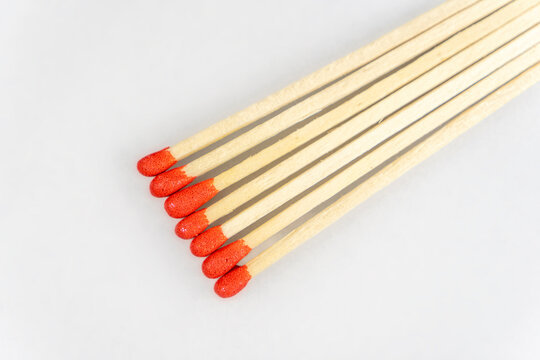 Studio shot of matches against a white background