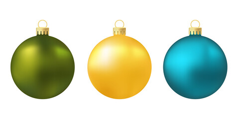 Yellow aqua and green Christmas tree toy or ball