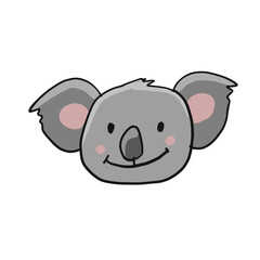 Little Koala face. Character for your design