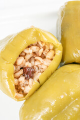 traditional wheat stuffed green pepper with olive oil known as 