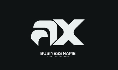 Obraz premium Alphabet AX or XA abstract monogram vector logo template