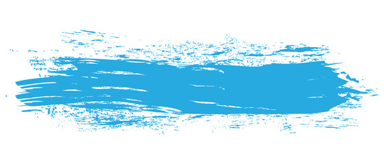 Blue brush stroke set isolated on white background. Trendy brush stroke vector for blue ink paint, grunge backdrop, dirt banner, watercolor design and dirty texture. Brush stroke vector