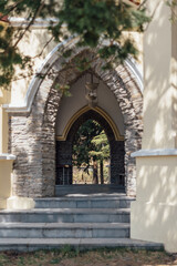 Fototapeta na wymiar 150-year-old Church entrance arches