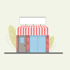 illustration of a store made of brick