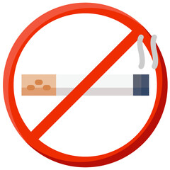 no smoking flat icon