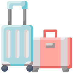 luggage flat icon