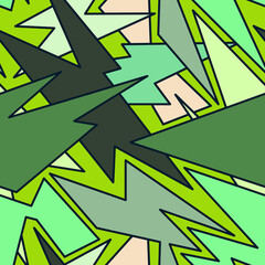 Seamless abstract pattern with urban curved triangle elements