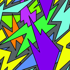 Seamless abstract pattern with urban curved triangle elements