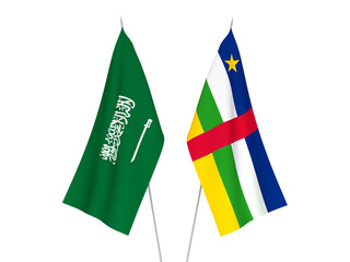 Saudi Arabia and Central African Republic flags