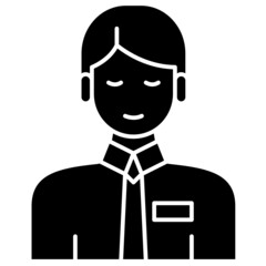 receptionist solid icon