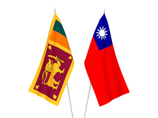 Taiwan and Democratic Socialist Republic of Sri Lanka flags