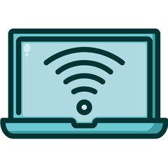 wi-fi blue line icon