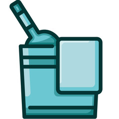 wine blue line icon