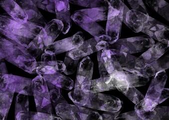 water colour urple gems illustration background