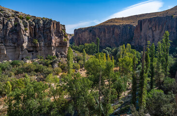 Ihlara canyon in Cappadocia, Aksaray, Turkey.