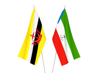 Republic of Equatorial Guinea and Brunei flags