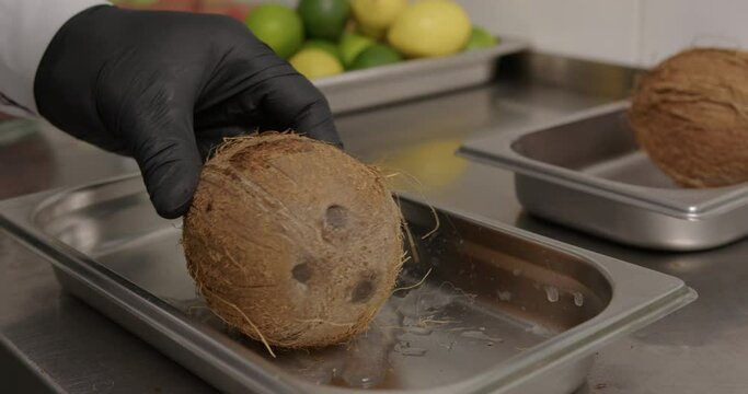 chipping coconut