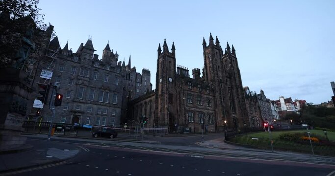 Edinburgh architecture at night, gothic and imposing, lights are beautiful at night, Edinburgh at night is my favorite to shoot at night walk streets of Edinburgh and see the hidden secrets and charms
