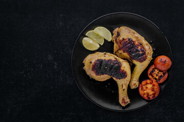 Grilled chicken thighs