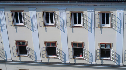 Obraz premium Close up to building architecture of Zagreb, Croatia