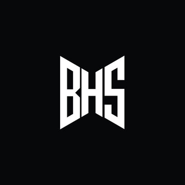 BHS letter logo creative design. BHS unique design