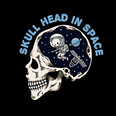 the space in the skull head illustration