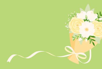 vector background with a bouquet of flowers for banners, cards, flyers, social media wallpapers, etc.