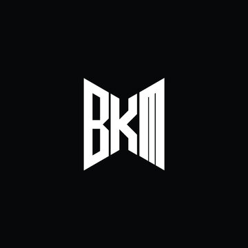 BKM letter logo creative design. BKM unique design