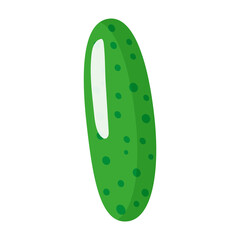 Vector cartoon fresh cucumber vegetable.