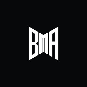 BMA letter logo creative design. BMA unique design