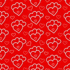 Heart seamless pattern. Love digital paper. Valentine's day background.