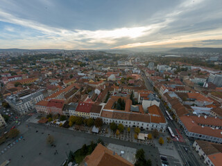 Obraz premium Panoramic view of the city of Cluj Napoca, Kolozsvar, Romania