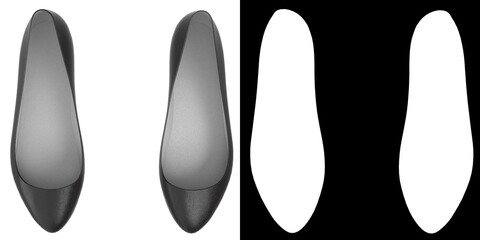 3D rendering illustration of a ballerina shoes