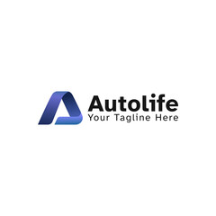 Letter A logo, Auto life logo vector.